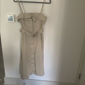 Banana republic tan asymmetrical dress